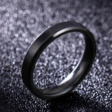 MOREDEAR 4mm Dull Polish Black Color Titanium Ring For Men amd Women MOREDEAR 4mm Dull Polish Black Color Titanium Ring For Men amd Women