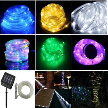 16.5ft Solar Power 50 LED Rope String Lights Waterproof Christmas Tree Lights for Wedding Party Garden Patio Outdoor Decoration
16.5ft Solar Power 50 LED Rope String Lights Waterproof Christmas Tree Lights for Wedding Party Garden Patio Outdoor Decoration