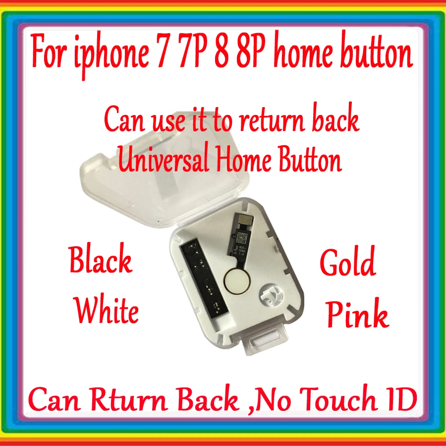 New JC Universal home button For iphone 7 7 plus 8 8 plus Return Back Button key only back function and screen shot no touch ID
New JC Universal home button For iphone 7 7 plus 8 8 plus Return Back Button key only back function and screen shot no touch ID
