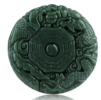 charming handmade carving Natural Green Hetian Jades Pendant 3D Carved Round BaGua With Dragon Phoenix Pendants Women Men's
charming handmade carving Natural Green Hetian Jades Pendant 3D Carved Round BaGua With Dragon Phoenix Pendants Women Men's