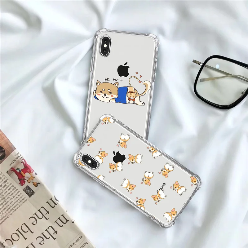 Transparent Airbag Cute Shiba Inu Couple Phone Case For iphone XS MAX X 10 XR 7 8 6 6S Plus Case Color Soft TPU Simple Fashion
Transparent Airbag Cute Shiba Inu Couple Phone Case For iphone XS MAX X 10 XR 7 8 6 6S Plus Case Color Soft TPU Simple Fashion