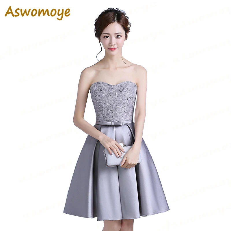 Aswomoye Elegant Short Women Evening Dress 2018 Stylish A-Line Sequins Party Dress Back Lace Up Sweetheart robe de soiree
Aswomoye Elegant Short Women Evening Dress 2018 Stylish A-Line Sequins Party Dress Back Lace Up Sweetheart robe de soiree
