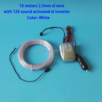 10Meters Flexible Neon Light 2.3mm White Glittery Led Strip EL wire String Rope Tube DC12V Sound Active Controller for Car Party
10Meters Flexible Neon Light 2.3mm White Glittery Led Strip EL wire String Rope Tube DC12V Sound Active Controller for Car Party