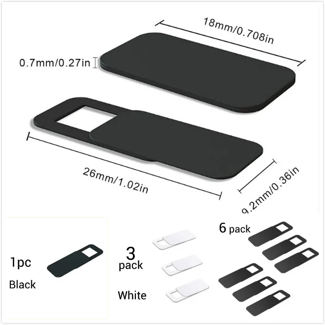 1/3/6pcs Lens Cap for Laptop Camera Sticker Cover Webcam Cover for iPad Smartphone for PC Laptops 18*9*0.7mm
1/3/6pcs Lens Cap for Laptop Camera Sticker Cover Webcam Cover for iPad Smartphone for PC Laptops 18*9*0.7mm