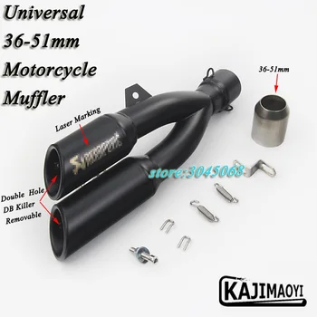 Laser Marking Motorcycle Exhaust Modified Muffler With Removable Double Holes DB Killer For CB400 CBF190R Z250 Ninja300 Z750 R3
Laser Marking Motorcycle Exhaust Modified Muffler With Removable Double Holes DB Killer For CB400 CBF190R Z250 Ninja300 Z750 R3