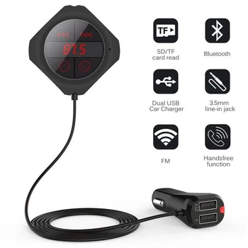 Dual USB Car Kit Auto Line Audio Input LCD SD Magnet Wireless Handsfree Bluetooth Vehicle Bluetooth FM Transmitter MP3 FM Player
Dual USB Car Kit Auto Line Audio Input LCD SD Magnet Wireless Handsfree Bluetooth Vehicle Bluetooth FM Transmitter MP3 FM Player