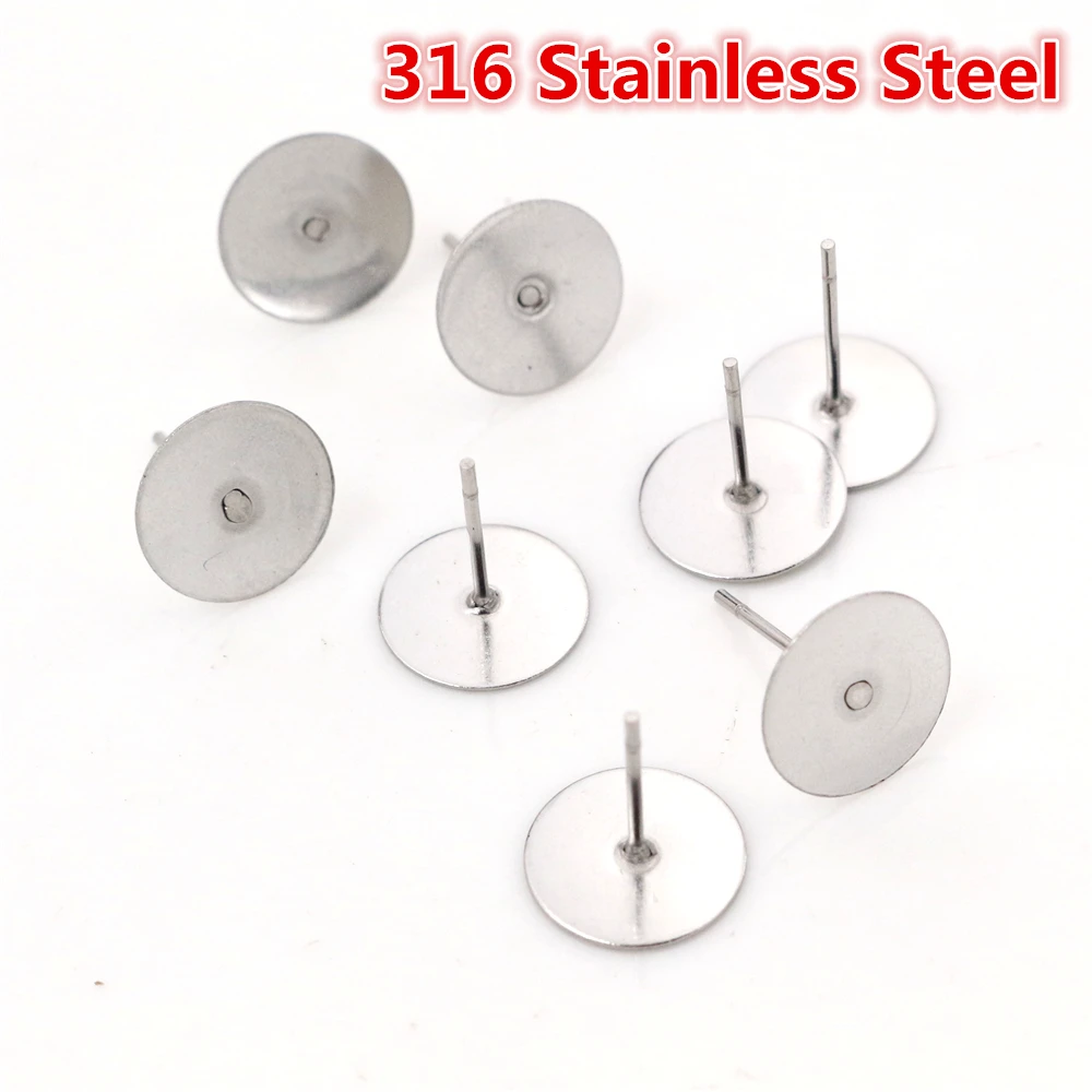 No Fade 100pcs/lot Stainless Steel Blank Earring Stud Fit 12mm Cabochon Cameo Settings DIY Jewelry Making Accessories Supplies
No Fade 100pcs/lot Stainless Steel Blank Earring Stud Fit 12mm Cabochon Cameo Settings DIY Jewelry Making Accessories Supplies