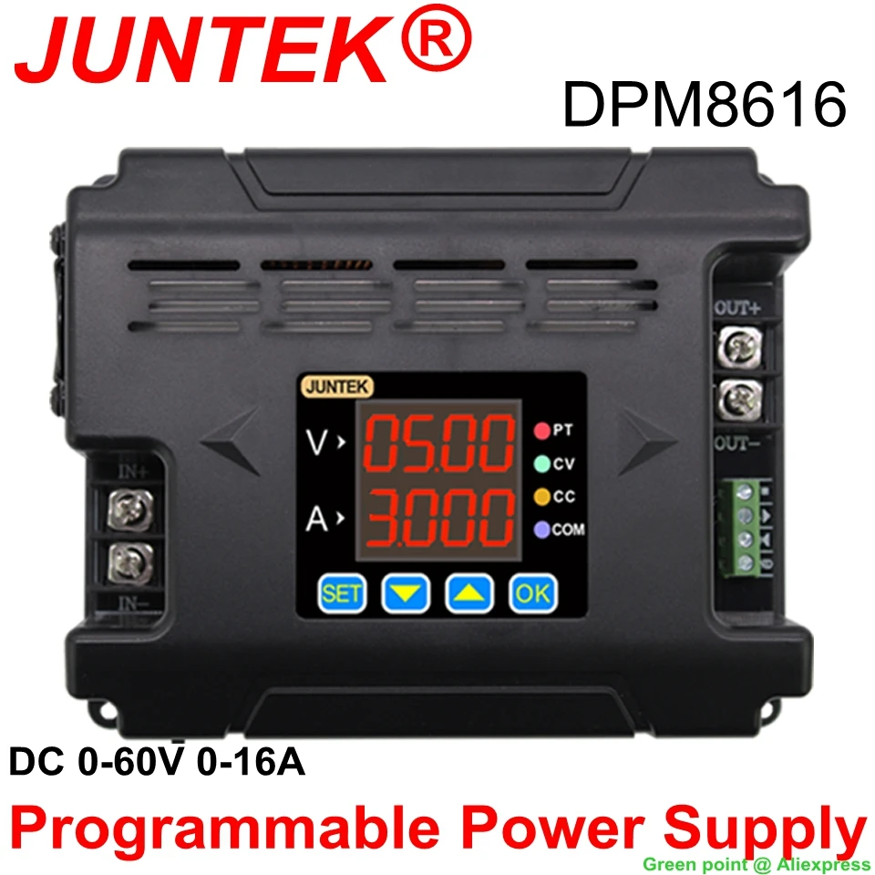 DPM8616 Programmable DC Power Supply 60V 16A Constant Voltage current DC- DC Power Supply buck Voltage converter
DPM8616 Programmable DC Power Supply 60V 16A Constant Voltage current DC- DC Power Supply buck Voltage converter