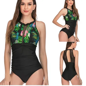 2019 New Plus Size Bikini Print One-piece Swimsuit Hanging Neck Mesh Yarn Stitching Sexy Swimming Suit Monokini A2294YPD
2019 New Plus Size Bikini Print One-piece Swimsuit Hanging Neck Mesh Yarn Stitching Sexy Swimming Suit Monokini A2294YPD