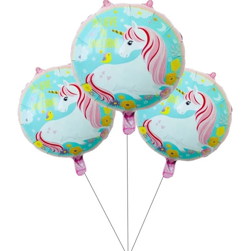 

1 Pcs 18 Inch Unicorn Flowers Balloon Globos Children's Birthday Unicorn Party Wedding Decoration Supplies Kids Helium Balloons