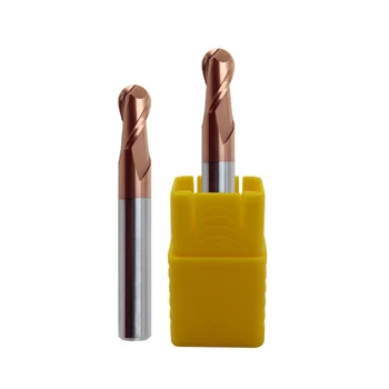 Solid carbide Ball nose end mill 2 flute end mills with straight shank milling cutter HRC58 TiSiN Coated R3.5*14*D8*100
Solid carbide Ball nose end mill 2 flute end mills with straight shank milling cutter HRC58 TiSiN Coated R3.5*14*D8*100