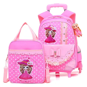 Children Trolley School Bag Backpack Wheeled School Bag For Grils Kids 2/6 Wheels Schoolbag Student Backpacks Bags
Children Trolley School Bag Backpack Wheeled School Bag For Grils Kids 2/6 Wheels Schoolbag Student Backpacks Bags