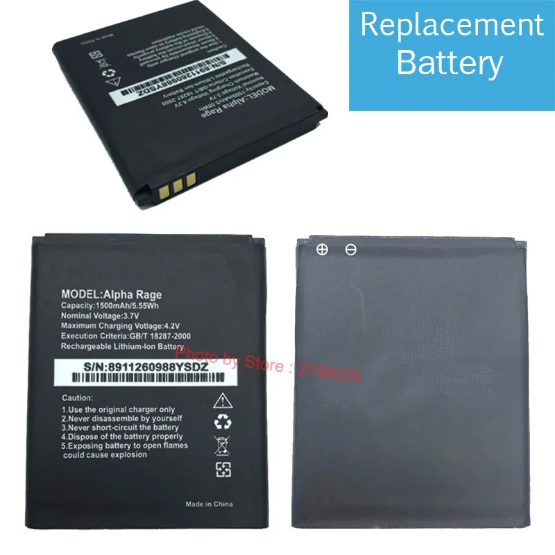 1500mAh 100% New Battery For Alpha Rage Bateria Batterie Baterij Cell Mobile Phone Batteries
1500mAh 100% New Battery For Alpha Rage Bateria Batterie Baterij Cell Mobile Phone Batteries