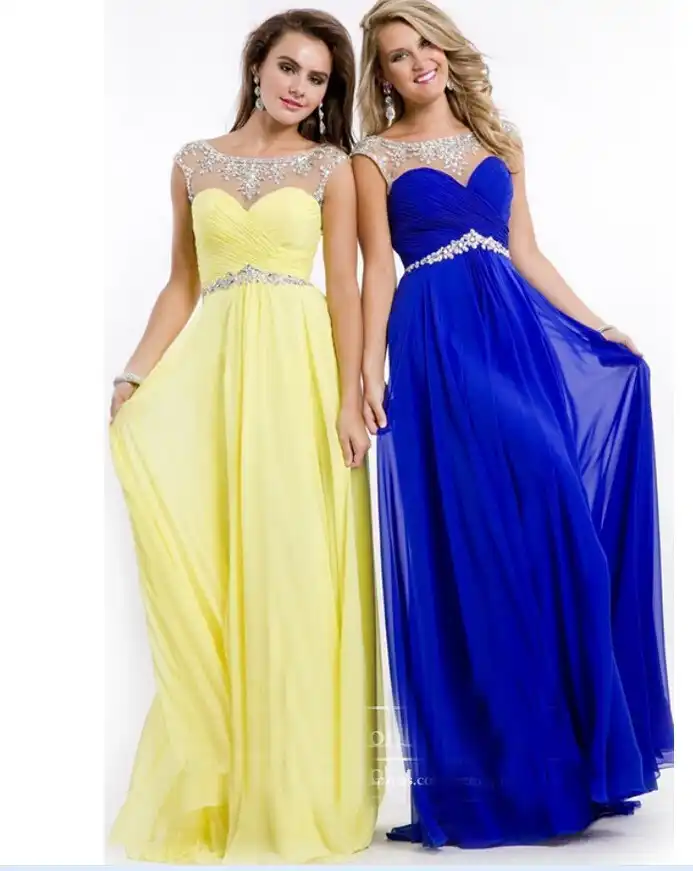 bridesmaid dresses royal blue and yellow