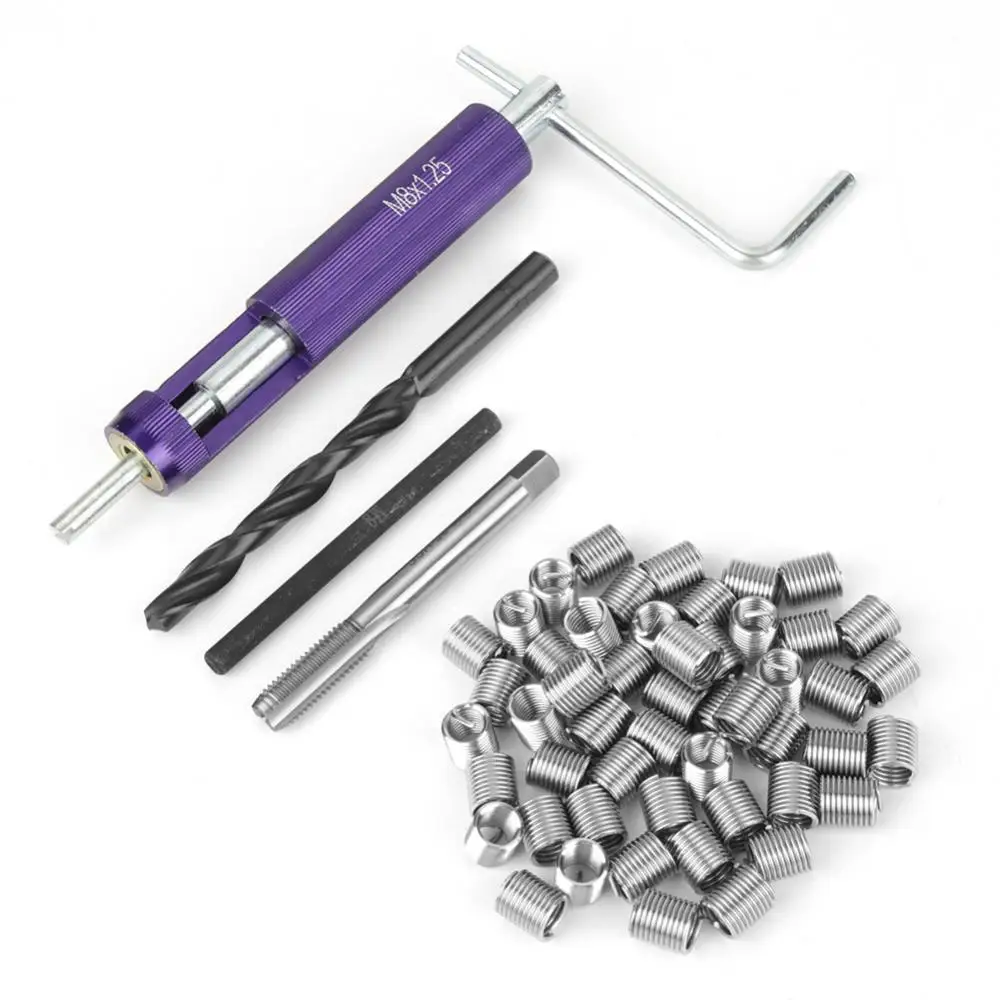 50Pcs Car Thread Repair Kit M8 x 2D Stainless Coiled Wire Screw Threaded Inserts Spanner Wrench Inserts Drill Tap Thread Tool
50Pcs Car Thread Repair Kit M8 x 2D Stainless Coiled Wire Screw Threaded Inserts Spanner Wrench Inserts Drill Tap Thread Tool