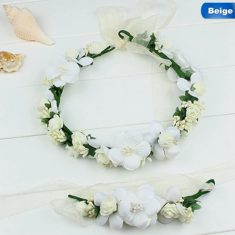 Bridal Rose Wreath Garland Floral Garland Hair Accessories Bridal Foam Crown Women Girl Artificial Flower Hairband Bracelet Set
Bridal Rose Wreath Garland Floral Garland Hair Accessories Bridal Foam Crown Women Girl Artificial Flower Hairband Bracelet Set