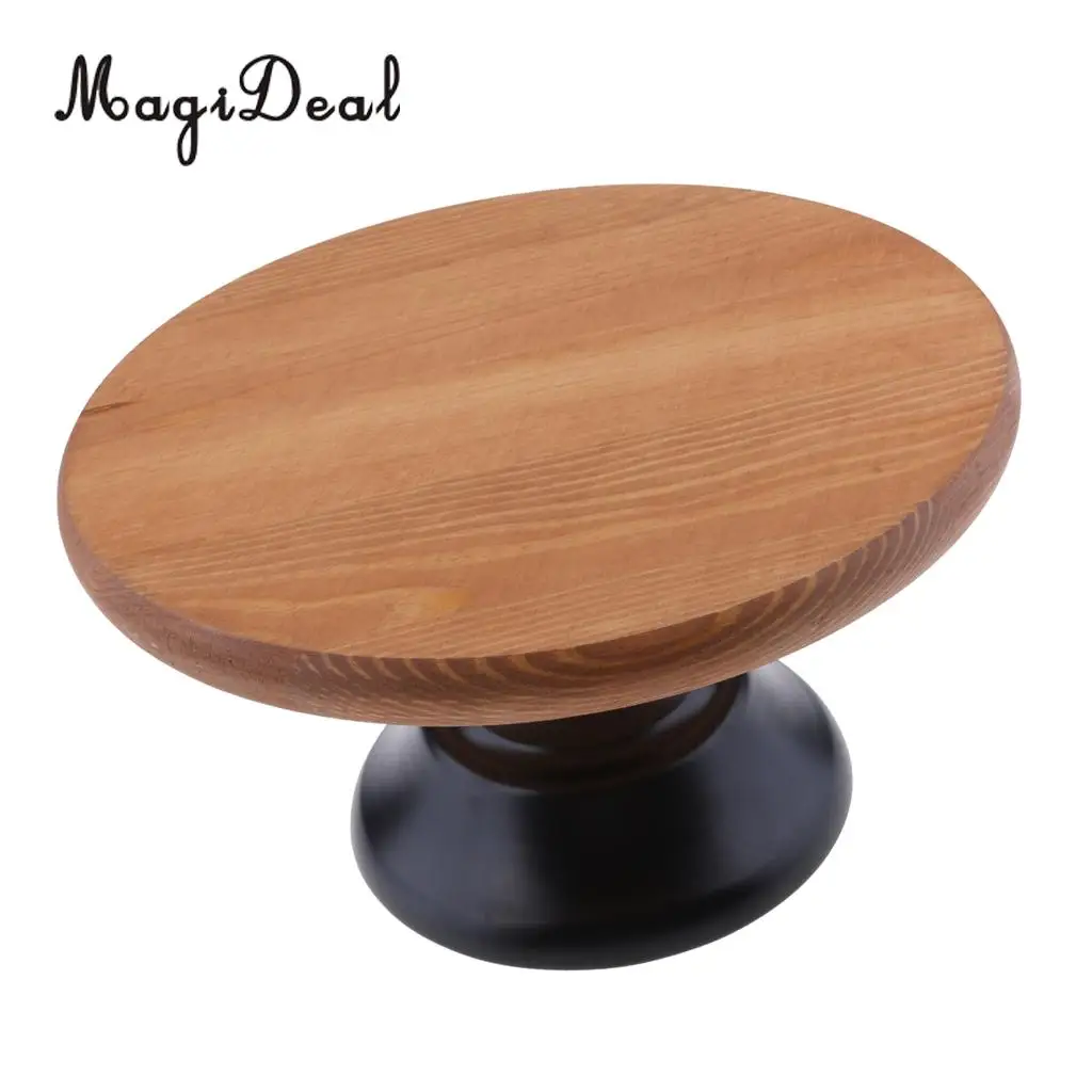 MagiDeal Wood Cake Stand 10/12inch Wedding Cake Fondant Display Plate