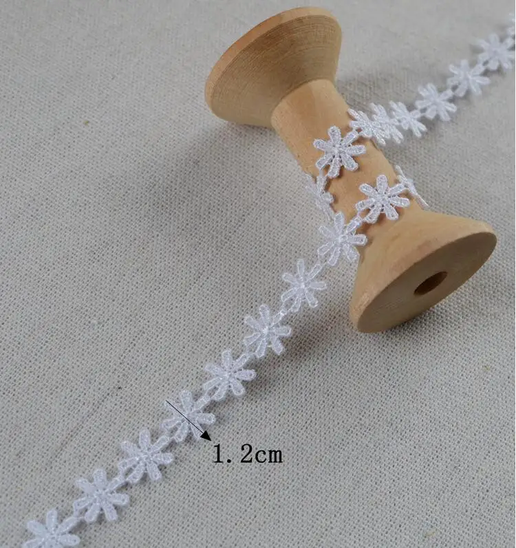 10 meters polyester white lace trim DIY sewing curtain craft decoration daisy flower trim lace ribbon 1.2cm free shipping
10 meters polyester white lace trim DIY sewing curtain craft decoration daisy flower trim lace ribbon 1.2cm free shipping