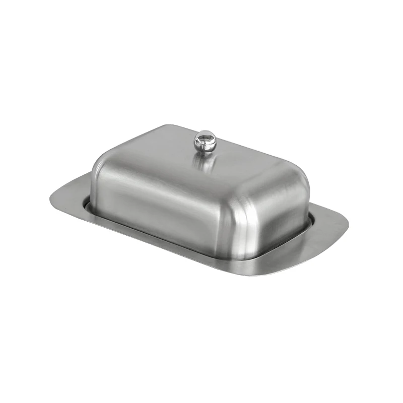 Stainless Steel Butter Dish Box Container Cheese Server Storage Keeper Tray with Easy to Hold Lid
Stainless Steel Butter Dish Box Container Cheese Server Storage Keeper Tray with Easy to Hold Lid