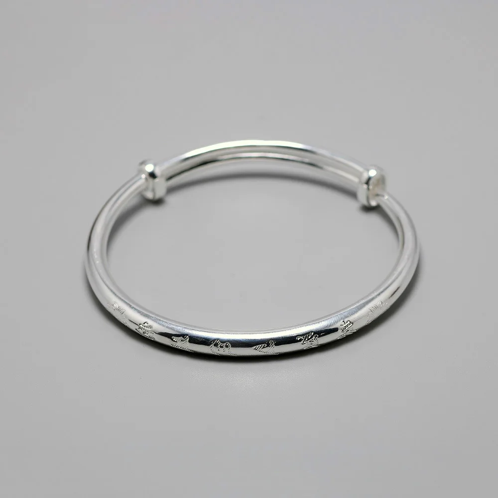 Expandable Bangle Bracelet For Women Real Pure 999 Sterling Silver Mantra Bangles Six Words Engraved Tibetan Buddhism Jewelry
Expandable Bangle Bracelet For Women Real Pure 999 Sterling Silver Mantra Bangles Six Words Engraved Tibetan Buddhism Jewelry