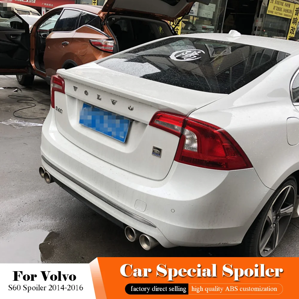 For Volvo S60 Car Tail Black Spoiler 2014 2015 2016 High Quality ABS Material Car Rear Wing Primer Color Rear White Spoiler
For Volvo S60 Car Tail Black Spoiler 2014 2015 2016 High Quality ABS Material Car Rear Wing Primer Color Rear White Spoiler