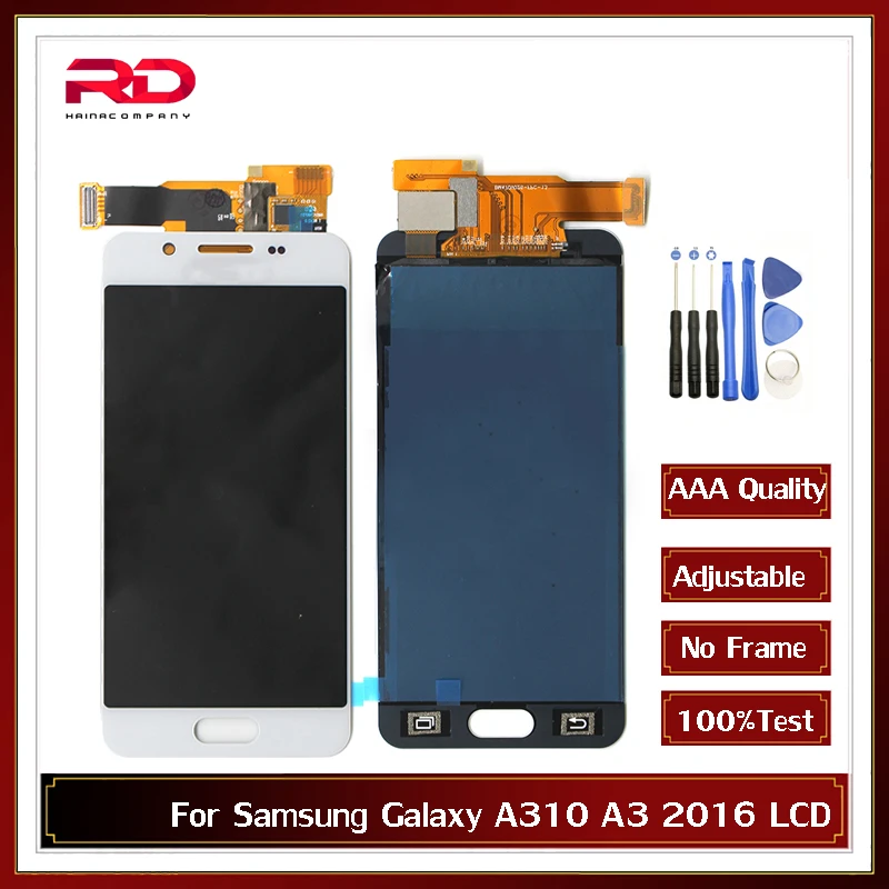 ЖК дисплей A310F для Samsung Galaxy A3 2016 регулируемый сенсорный экран дигитайзер в сборе TFT