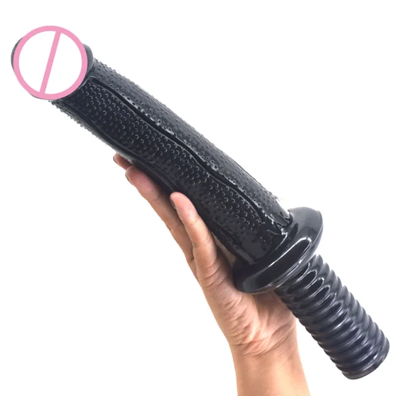 Double Handle Skin Simulation Adult-novelty G-spot Masturbation Is Pitted Super Long Anal Plug Penis Sex Shop