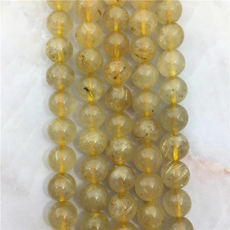 Natural Golden Rutilated Quartz 6 8 10 mm Smooth Round Loose Beads Stone For Jewelry Making Design
Natural Golden Rutilated Quartz 6 8 10 mm Smooth Round Loose Beads Stone For Jewelry Making Design