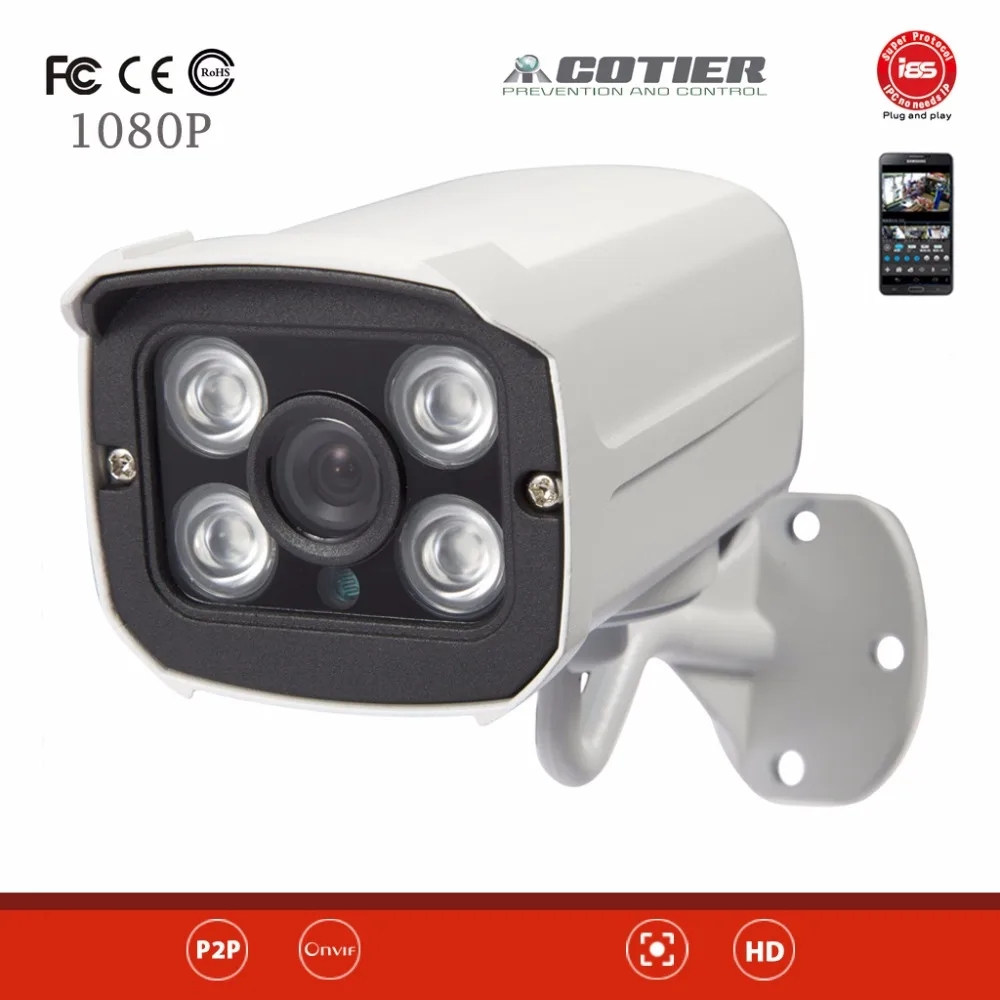 Cotier ONVIF 2MP Mini Camera Waterproof IP66 1080P P2P Bullet Camera Outdoor 
Cotier ONVIF 2MP Mini Camera Waterproof IP66 1080P P2P Bullet Camera Outdoor