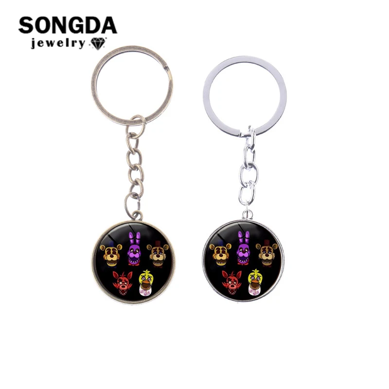 SONGDA Pop Game Five Nights at Freddy's Series Keychain 5 FNAF Bonnie Foxy Freddy Fazbear Bear Combination Image Glass Key Ring
SONGDA Pop Game Five Nights at Freddy's Series Keychain 5 FNAF Bonnie Foxy Freddy Fazbear Bear Combination Image Glass Key Ring