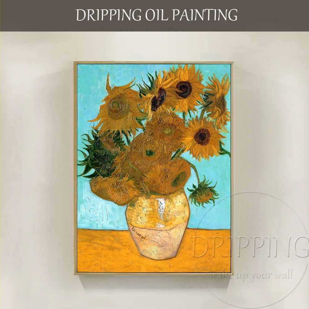 Top Artist Team Hand-painted Impressionist Sunflower Oil Painting Van Gogh Still Life Vase with Twelve Sunflowers Oil Painting
Top Artist Team Hand-painted Impressionist Sunflower Oil Painting Van Gogh Still Life Vase with Twelve Sunflowers Oil Painting