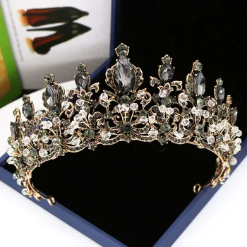 Baroque Black Crystal Women Hair Jewelry Rhinestone Vintage Tiaras And Crowns Handmade Queen Princess Bridal Wedding Ornaments
Baroque Black Crystal Women Hair Jewelry Rhinestone Vintage Tiaras And Crowns Handmade Queen Princess Bridal Wedding Ornaments