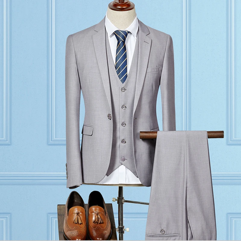 2018 Spring Luxury Mens Suits Terno Casamento Plus Size 3XL 3 Pieces Casual Slim Fit Good Quality Solid Men Suits For Wedding
2018 Spring Luxury Mens Suits Terno Casamento Plus Size 3XL 3 Pieces Casual Slim Fit Good Quality Solid Men Suits For Wedding