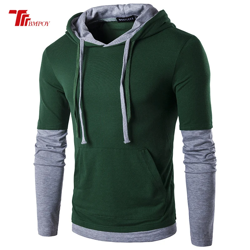 Casual Patchwork t shirt Long Sleeve O Neck Tops Tees lace up bandage Slim Fake 2 Piece Male T-Shit Brand Clothing
Casual Patchwork t shirt Long Sleeve O Neck Tops Tees lace up bandage Slim Fake 2 Piece Male T-Shit Brand Clothing