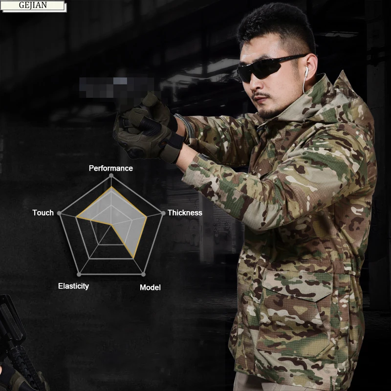 GEJIAN City Tactical Jacket Men's Army Fan Special Forces Multi-Functional Tactical Jacket Outdoor Sports Waterproof Jacket
GEJIAN City Tactical Jacket Men's Army Fan Special Forces Multi-Functional Tactical Jacket Outdoor Sports Waterproof Jacket
