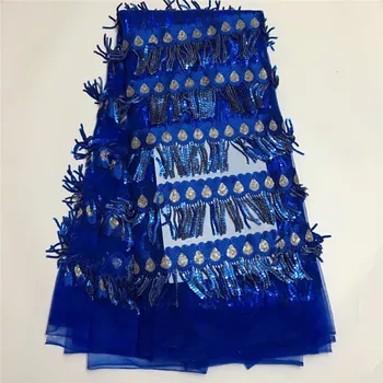 Nigerian Lace Fabrics in sequines Dress Material paillette Royal Blue sequin fabric high quality African sequin mesh fabric
Nigerian Lace Fabrics in sequines Dress Material paillette Royal Blue sequin fabric high quality African sequin mesh fabric