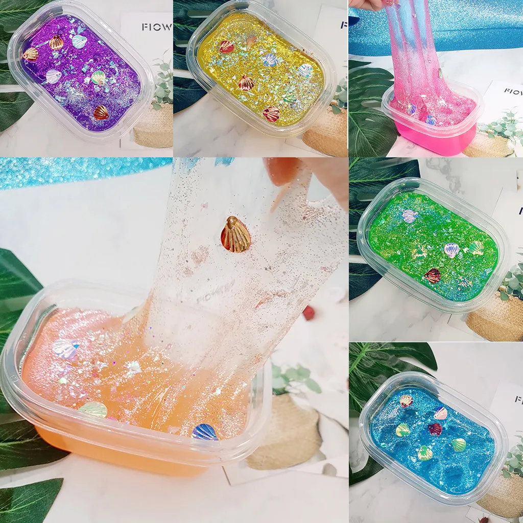 Seashell Sequins Crystal Fluffy Slime Mud Toys DIY Glue for Cloud Slimes Kit Soft Clay Putty Antistress Toys Kids Slime Stress
Seashell Sequins Crystal Fluffy Slime Mud Toys DIY Glue for Cloud Slimes Kit Soft Clay Putty Antistress Toys Kids Slime Stress