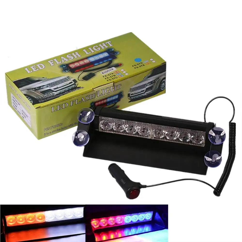 Hot Sale Car Police Strobe Warning Light 8 Led Emergency Red/Blue Yellow/White Beacon Flashing Lamp Sucker On Windshield
Hot Sale Car Police Strobe Warning Light 8 Led Emergency Red/Blue Yellow/White Beacon Flashing Lamp Sucker On Windshield