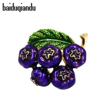 Baiduqiandu emaliowane żurawiny broszka przypinki dla kobiet borówki ślubne akcesoria imprezowe(China)