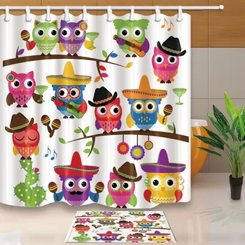 Cowboy Owls with Hats Guitars Cactus Mildew Resistant Polyester Fabric Shower Curtain Suit Non-Slip Floor Doormat Bath Rugs
Cowboy Owls with Hats Guitars Cactus Mildew Resistant Polyester Fabric Shower Curtain Suit Non-Slip Floor Doormat Bath Rugs