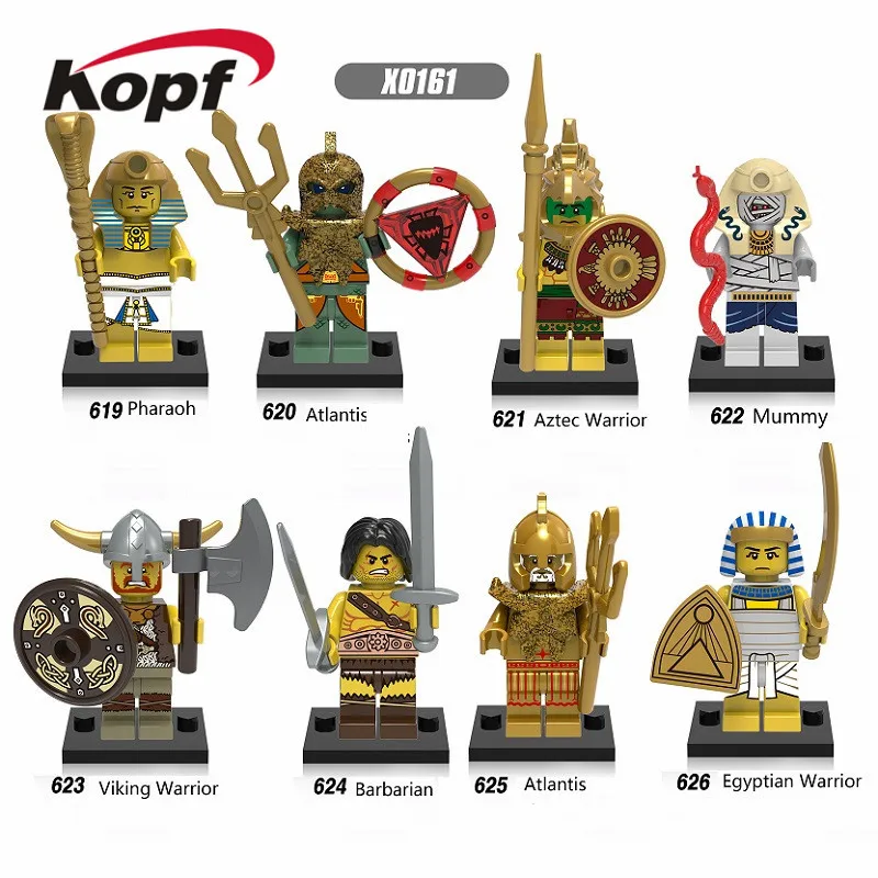 X0161 Aztec Viking Pharaoh Atlantis Barbarian Medieval Egyptian Warrior Super Heroes Building Blocks Bricks Children Gift Toys
X0161 Aztec Viking Pharaoh Atlantis Barbarian Medieval Egyptian Warrior Super Heroes Building Blocks Bricks Children Gift Toys