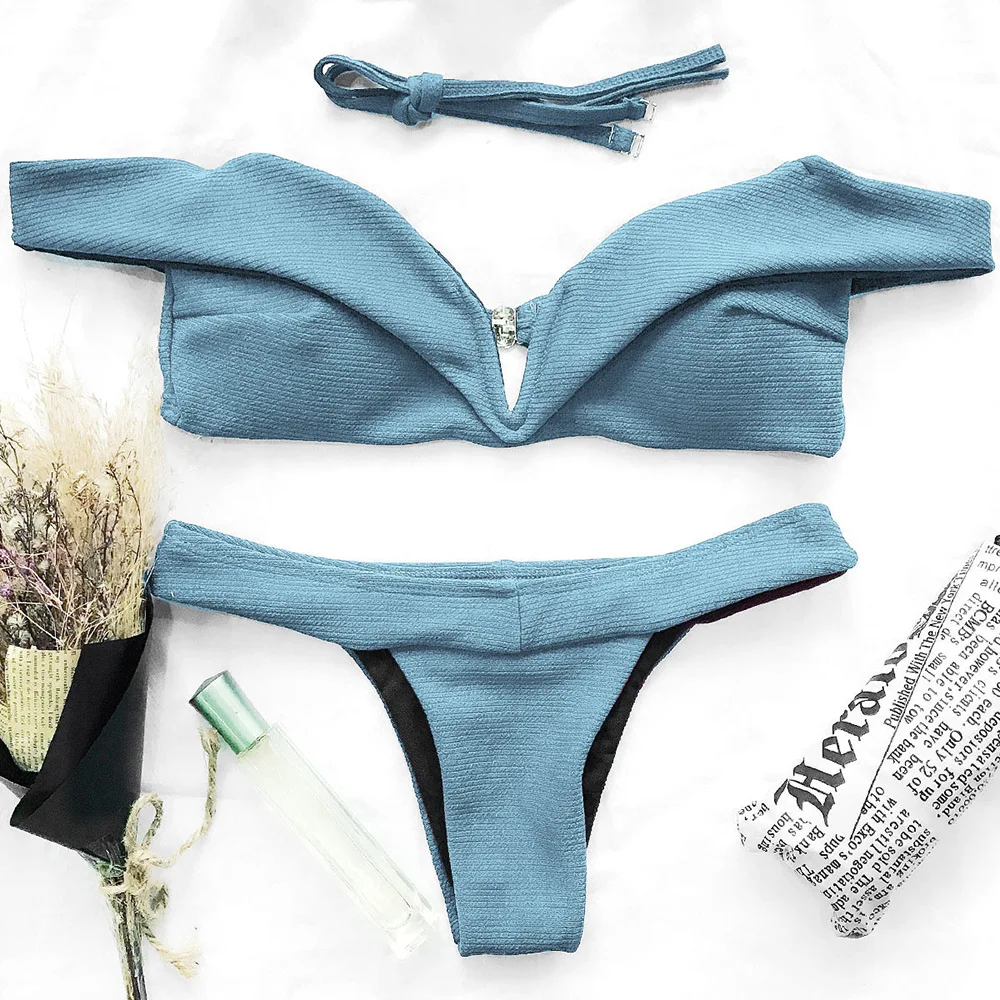 ZAFUL V Plunge Off The Shoulder Women Bathing Suit Swimwear Swimsuit Bikini Set Brazilian Biquini Sexy Summer 2018 women Bikini
ZAFUL V Plunge Off The Shoulder Women Bathing Suit Swimwear Swimsuit Bikini Set Brazilian Biquini Sexy Summer 2018 women Bikini