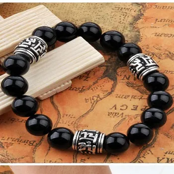 Handmade Onyx Beaded Bracelet 925 Siilver Tibetan OM Words Beads Bracelet Tibetan Beads Bracelet
Handmade Onyx Beaded Bracelet 925 Siilver Tibetan OM Words Beads Bracelet Tibetan Beads Bracelet