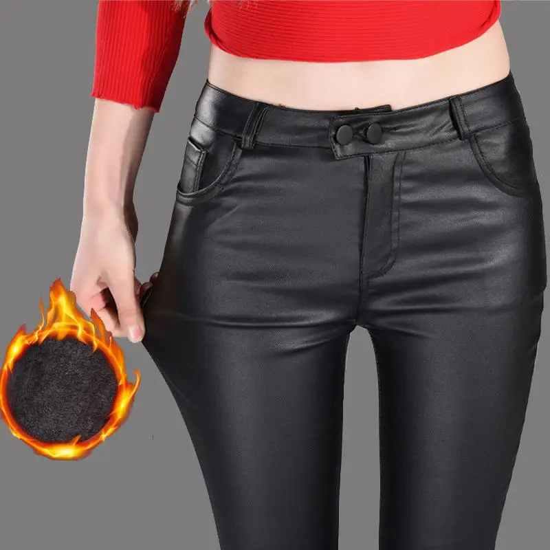 2019 Women Pu Leather Pants Female Sexy Skinny Stretch Pantalons Pencil Streetwear High Waist Fitness Lady Casual Trousers
2019 Women Pu Leather Pants Female Sexy Skinny Stretch Pantalons Pencil Streetwear High Waist Fitness Lady Casual Trousers