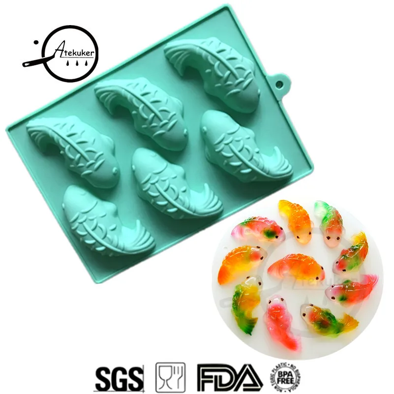 Atekuker Fish Shape Silicone Cake Mold For Baking Pastry Tools Chocolate Pudding Jelly Molds
Atekuker Fish Shape Silicone Cake Mold For Baking Pastry Tools Chocolate Pudding Jelly Molds