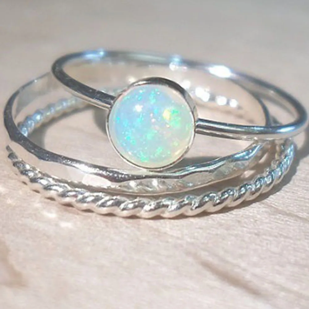 Exquisite Women's Silver Ring Round Heart Opal Crystal Jewelry Gift Bridal Engagement Party Band Rings Size 6-10
Exquisite Women's Silver Ring Round Heart Opal Crystal Jewelry Gift Bridal Engagement Party Band Rings Size 6-10