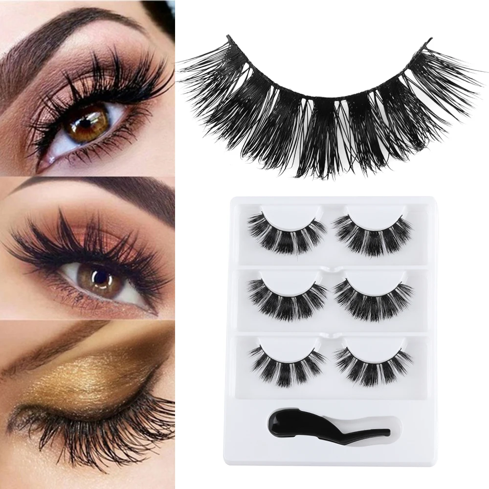 3 Pair/set 3D Mink Hair False Eyelashes Wispy Long Fluffy Lashes Extension Lashes With 1pc Cilp Soft Hamdade Lashes
3 Pair/set 3D Mink Hair False Eyelashes Wispy Long Fluffy Lashes Extension Lashes With 1pc Cilp Soft Hamdade Lashes