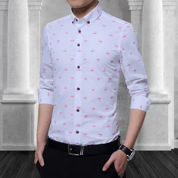 2019 New Men's Boutique Anti-wrinkle Small Leaves Printed Long-sleeved Shirt Men's Lapel Print Long-sleeved Shirt Men's Shirt
2019 New Men's Boutique Anti-wrinkle Small Leaves Printed Long-sleeved Shirt Men's Lapel Print Long-sleeved Shirt Men's Shirt