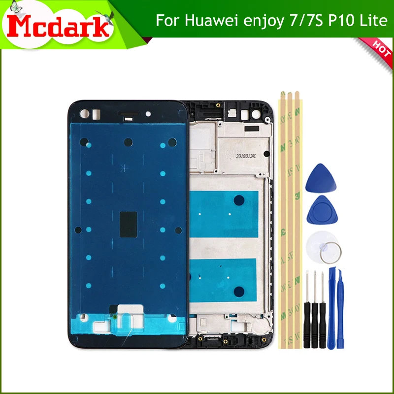 Mcdark для Huawei enjoy 7/7S P10 Lite полный передний корпус шасси пластина ЖК-дисплей Безель