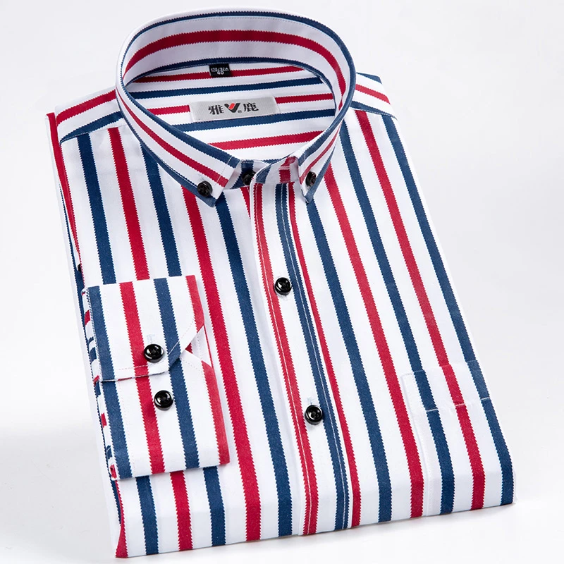 2018 New Arrival Brand Men's Shirts Long Sleeve Striped Mans Smart Casual Shirt Business Male Turn-down Collar Dress Shirts
2018 New Arrival Brand Men's Shirts Long Sleeve Striped Mans Smart Casual Shirt Business Male Turn-down Collar Dress Shirts